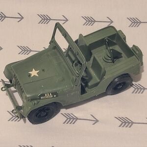 Vintage Processed Plastic Co. U.S. Army Jeep Toy #739 Military Made In USA- EUC